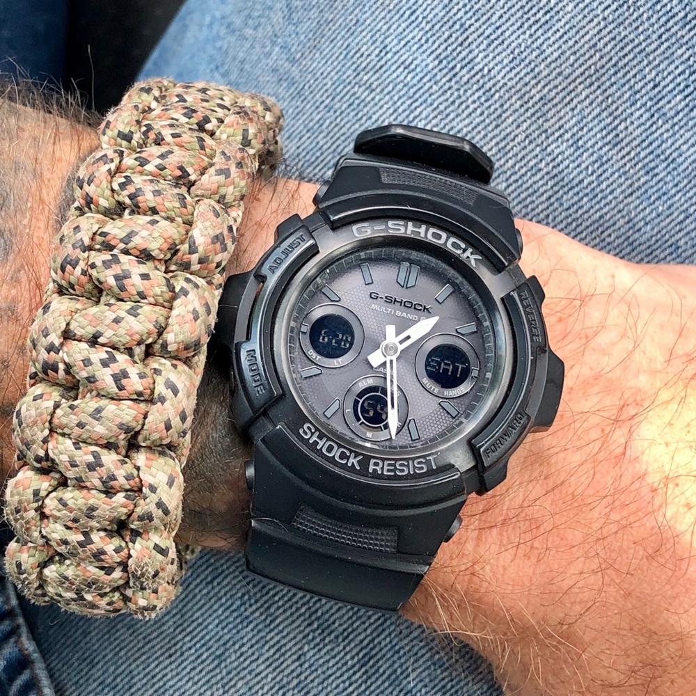 Casio G shock AWG-M100B Solar (With extras)